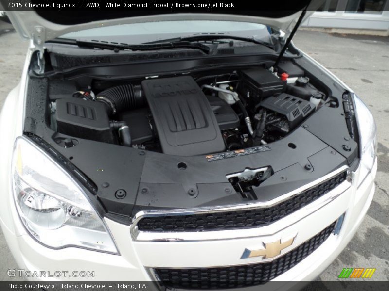 White Diamond Tricoat / Brownstone/Jet Black 2015 Chevrolet Equinox LT AWD