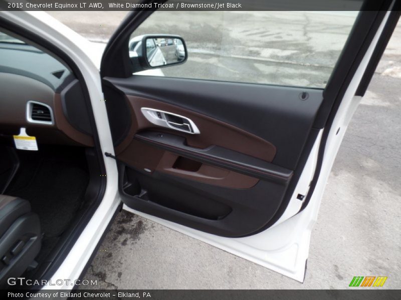 White Diamond Tricoat / Brownstone/Jet Black 2015 Chevrolet Equinox LT AWD