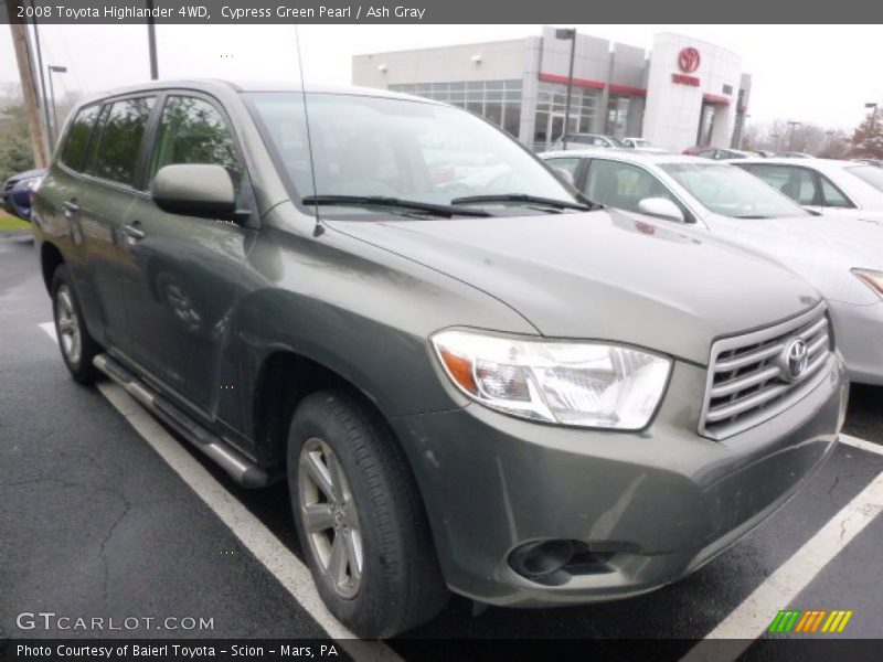 Cypress Green Pearl / Ash Gray 2008 Toyota Highlander 4WD