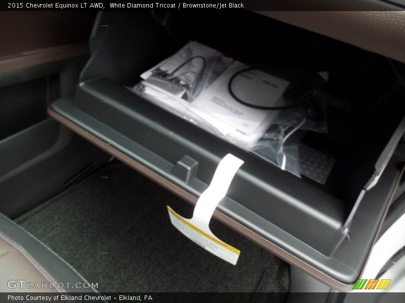 White Diamond Tricoat / Brownstone/Jet Black 2015 Chevrolet Equinox LT AWD