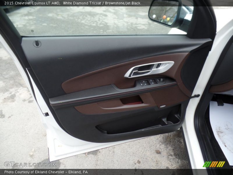 White Diamond Tricoat / Brownstone/Jet Black 2015 Chevrolet Equinox LT AWD