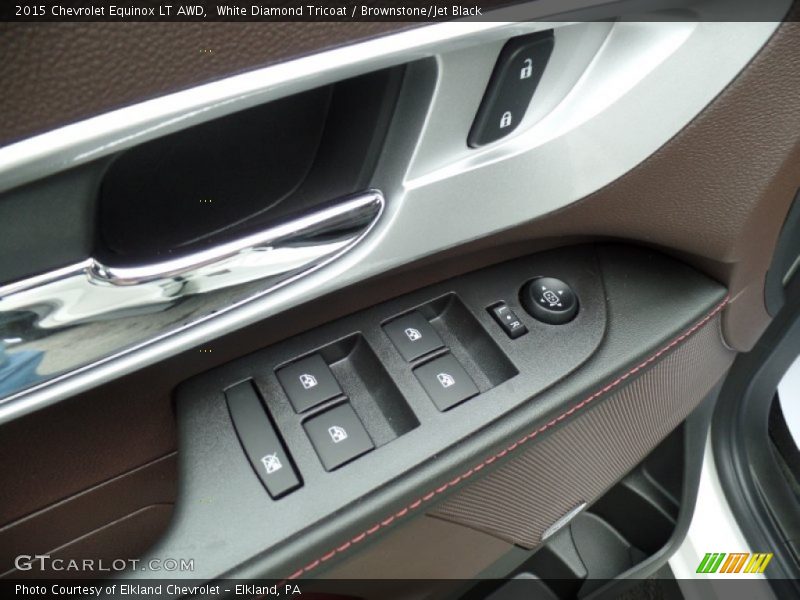 White Diamond Tricoat / Brownstone/Jet Black 2015 Chevrolet Equinox LT AWD