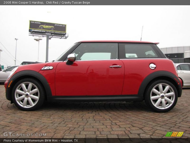 Chili Red / Gravity Tuscan Beige 2008 Mini Cooper S Hardtop