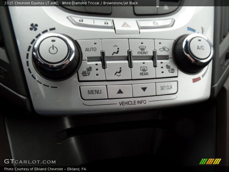 White Diamond Tricoat / Brownstone/Jet Black 2015 Chevrolet Equinox LT AWD