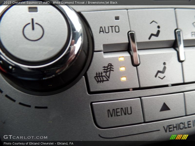 White Diamond Tricoat / Brownstone/Jet Black 2015 Chevrolet Equinox LT AWD
