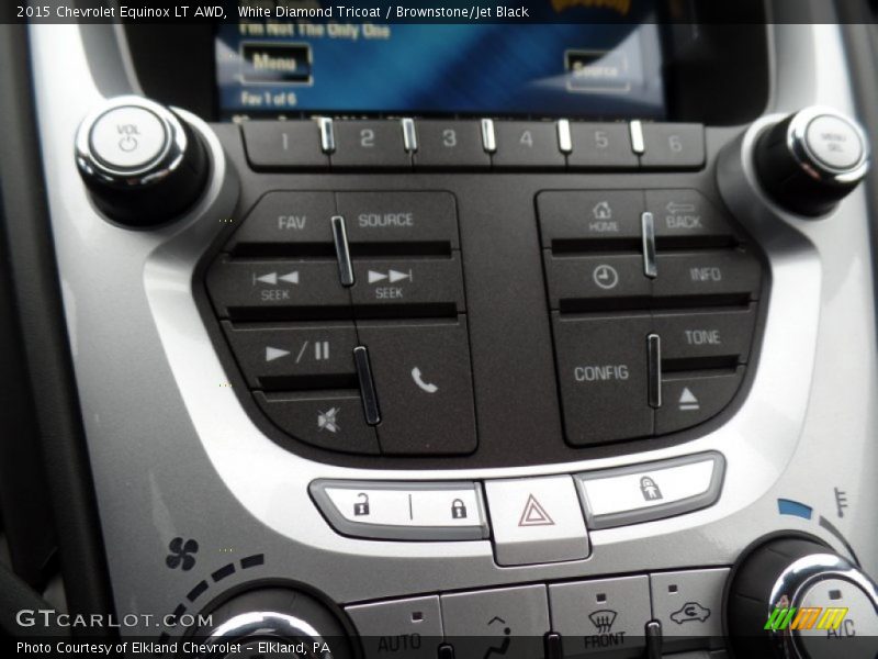 White Diamond Tricoat / Brownstone/Jet Black 2015 Chevrolet Equinox LT AWD