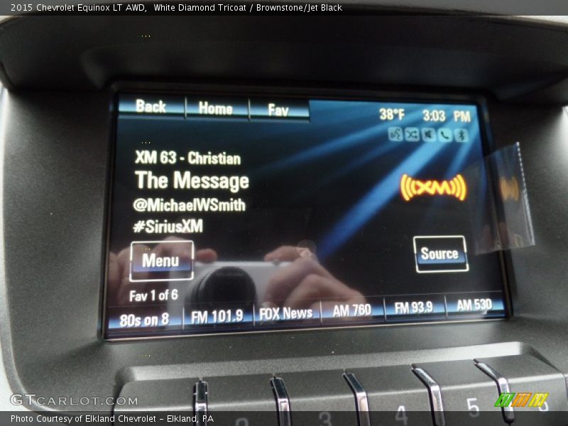 White Diamond Tricoat / Brownstone/Jet Black 2015 Chevrolet Equinox LT AWD