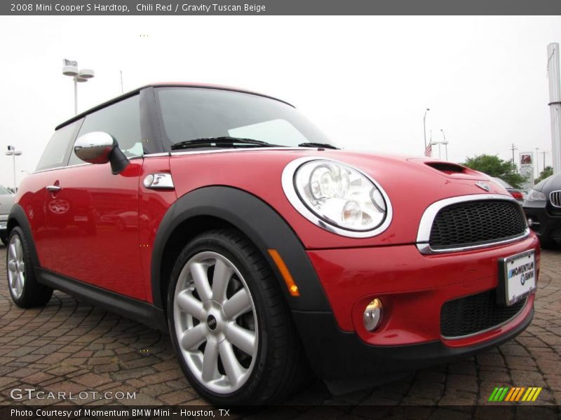 Chili Red / Gravity Tuscan Beige 2008 Mini Cooper S Hardtop