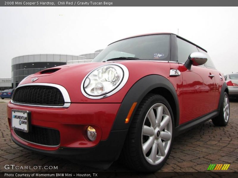 Chili Red / Gravity Tuscan Beige 2008 Mini Cooper S Hardtop