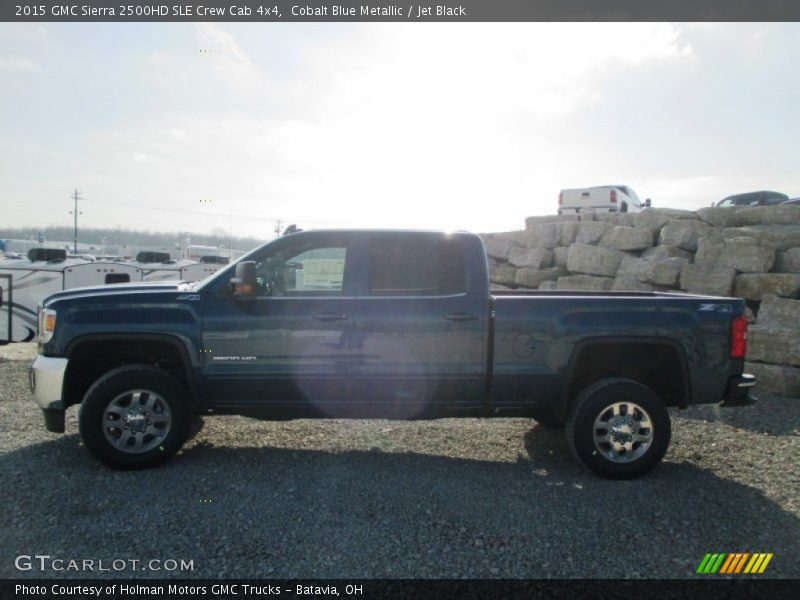 Cobalt Blue Metallic / Jet Black 2015 GMC Sierra 2500HD SLE Crew Cab 4x4