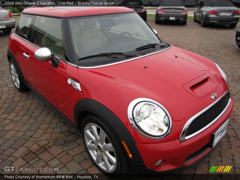 Chili Red / Gravity Tuscan Beige 2008 Mini Cooper S Hardtop