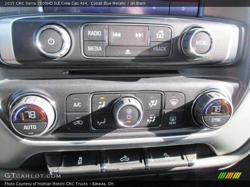 Cobalt Blue Metallic / Jet Black 2015 GMC Sierra 2500HD SLE Crew Cab 4x4