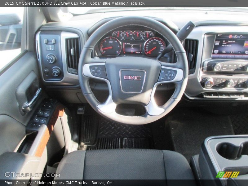 Cobalt Blue Metallic / Jet Black 2015 GMC Sierra 2500HD SLE Crew Cab 4x4