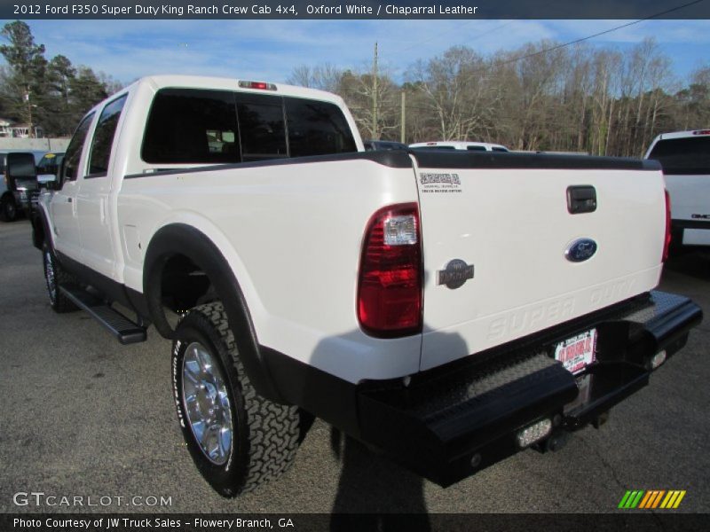 Oxford White / Chaparral Leather 2012 Ford F350 Super Duty King Ranch Crew Cab 4x4