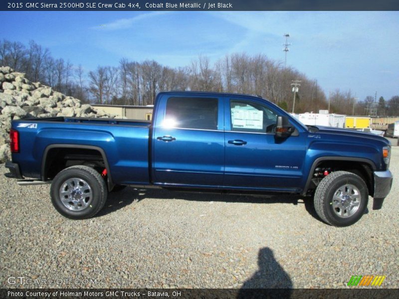 Cobalt Blue Metallic / Jet Black 2015 GMC Sierra 2500HD SLE Crew Cab 4x4