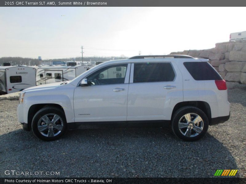 Summit White / Brownstone 2015 GMC Terrain SLT AWD