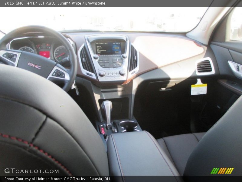 Summit White / Brownstone 2015 GMC Terrain SLT AWD