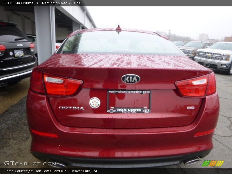 Remington Red / Beige 2015 Kia Optima LX