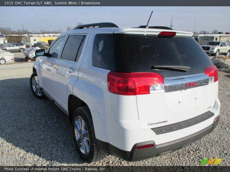 Summit White / Brownstone 2015 GMC Terrain SLT AWD