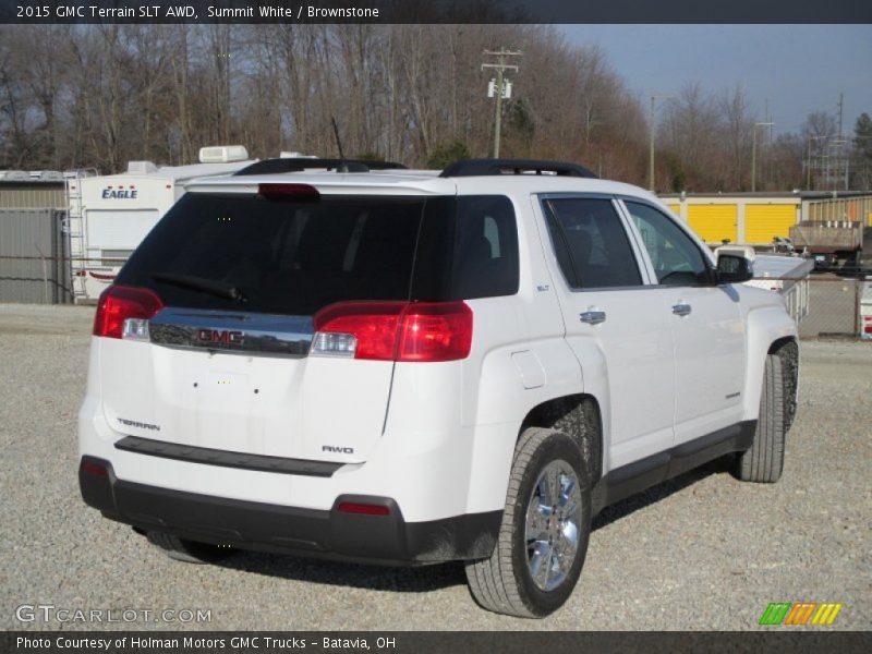 Summit White / Brownstone 2015 GMC Terrain SLT AWD