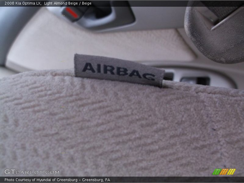 Light Almond Beige / Beige 2008 Kia Optima LX
