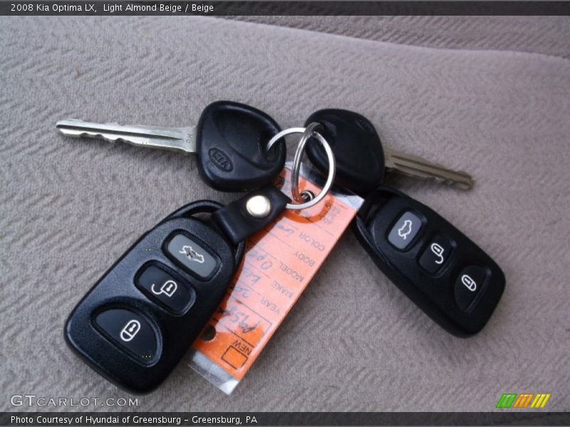 Light Almond Beige / Beige 2008 Kia Optima LX