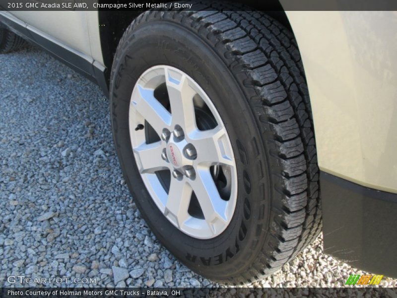 Champagne Silver Metallic / Ebony 2015 GMC Acadia SLE AWD