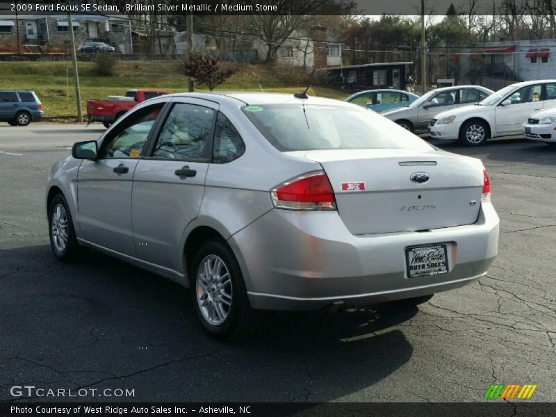 Brilliant Silver Metallic / Medium Stone 2009 Ford Focus SE Sedan