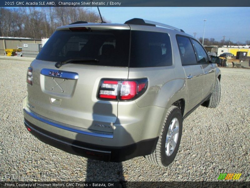 Champagne Silver Metallic / Ebony 2015 GMC Acadia SLE AWD