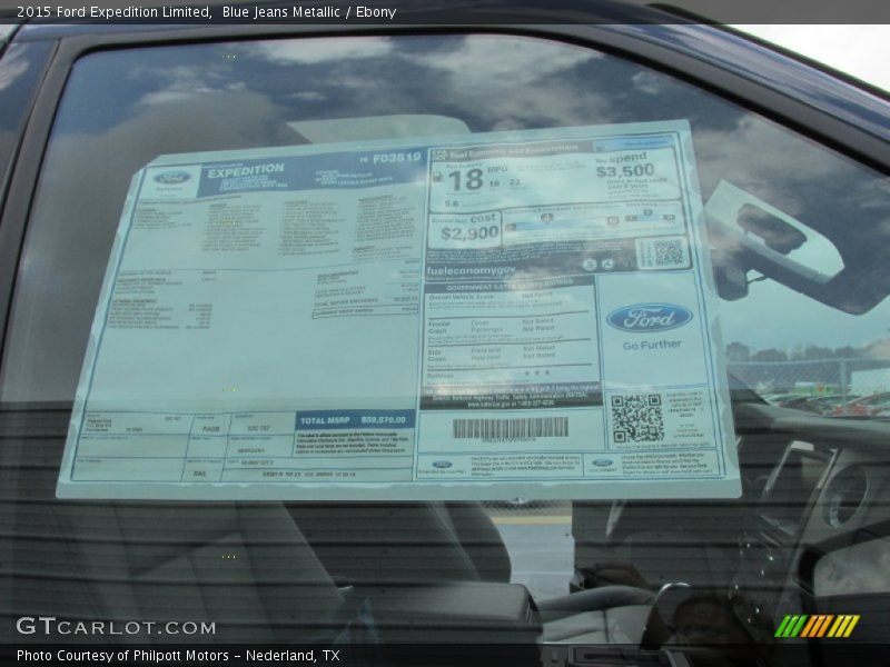 Blue Jeans Metallic / Ebony 2015 Ford Expedition Limited