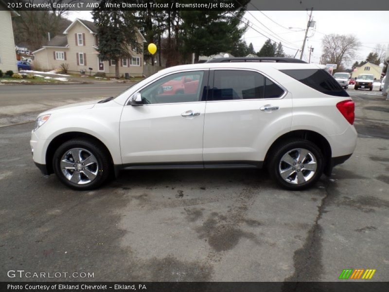 White Diamond Tricoat / Brownstone/Jet Black 2015 Chevrolet Equinox LT AWD