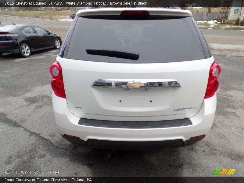 White Diamond Tricoat / Brownstone/Jet Black 2015 Chevrolet Equinox LT AWD