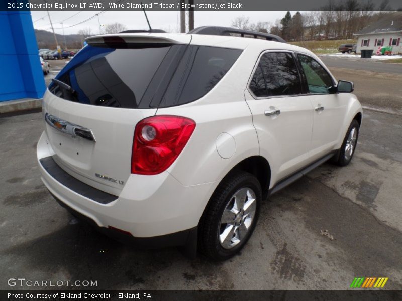 White Diamond Tricoat / Brownstone/Jet Black 2015 Chevrolet Equinox LT AWD