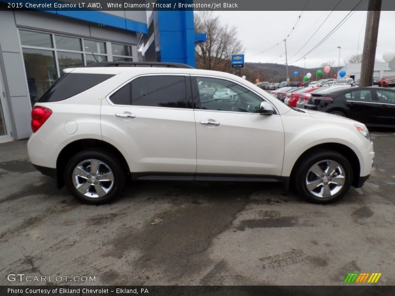 White Diamond Tricoat / Brownstone/Jet Black 2015 Chevrolet Equinox LT AWD