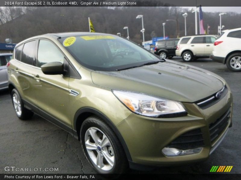 Ginger Ale / Medium Light Stone 2014 Ford Escape SE 2.0L EcoBoost 4WD