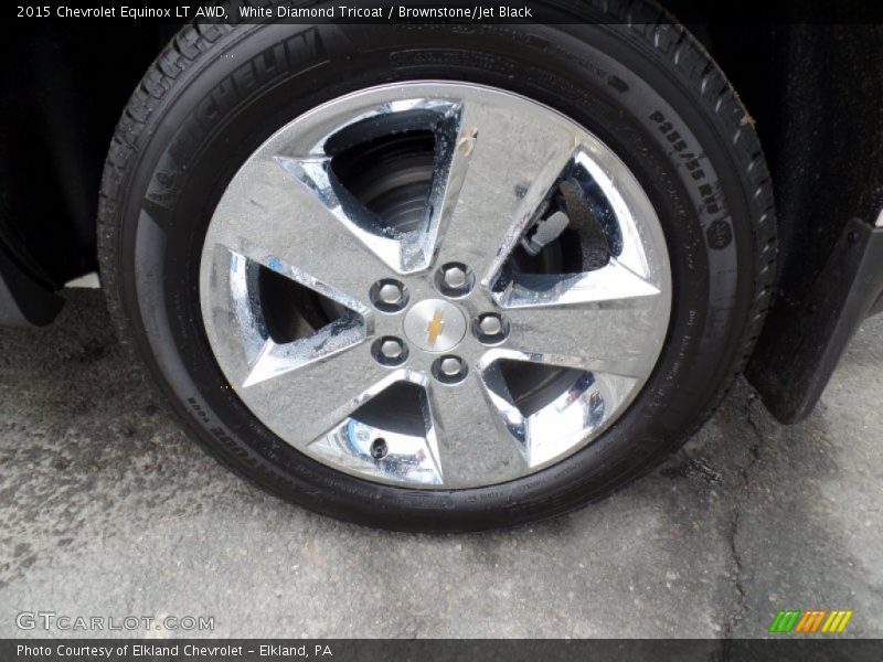 White Diamond Tricoat / Brownstone/Jet Black 2015 Chevrolet Equinox LT AWD