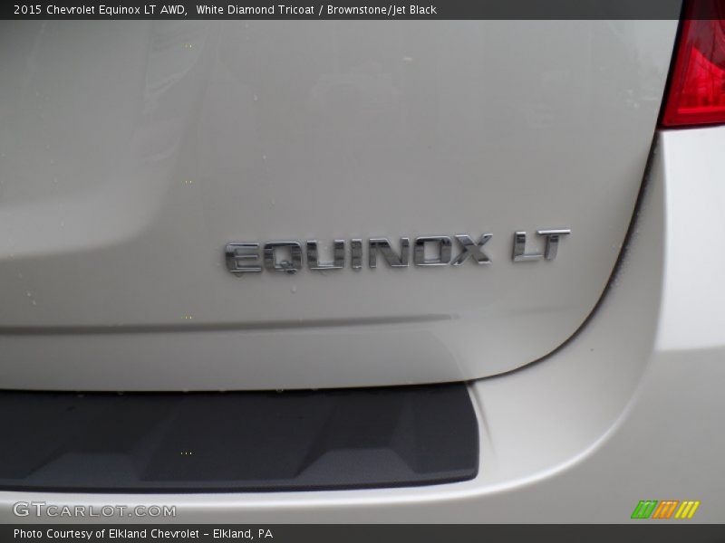 White Diamond Tricoat / Brownstone/Jet Black 2015 Chevrolet Equinox LT AWD