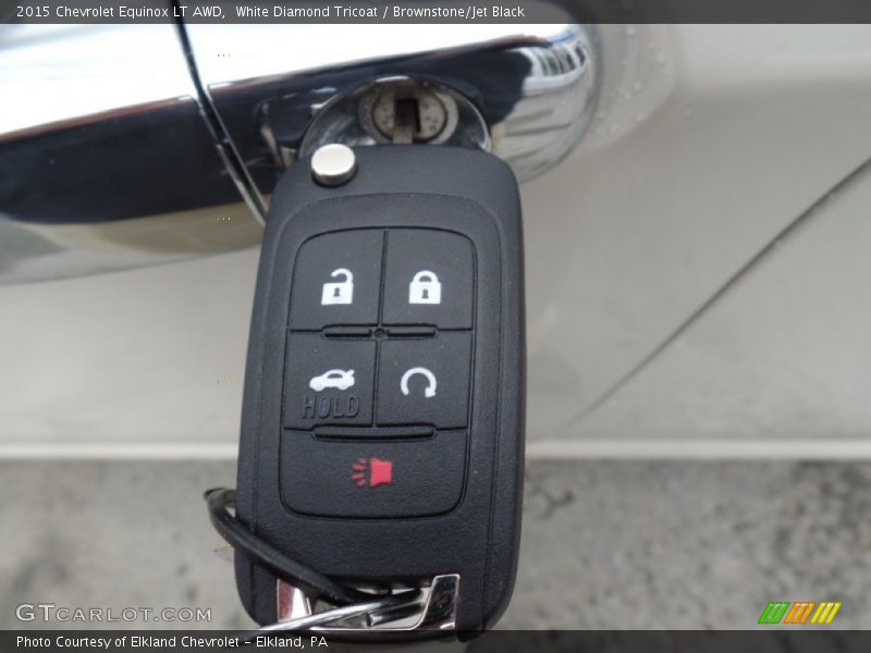 White Diamond Tricoat / Brownstone/Jet Black 2015 Chevrolet Equinox LT AWD