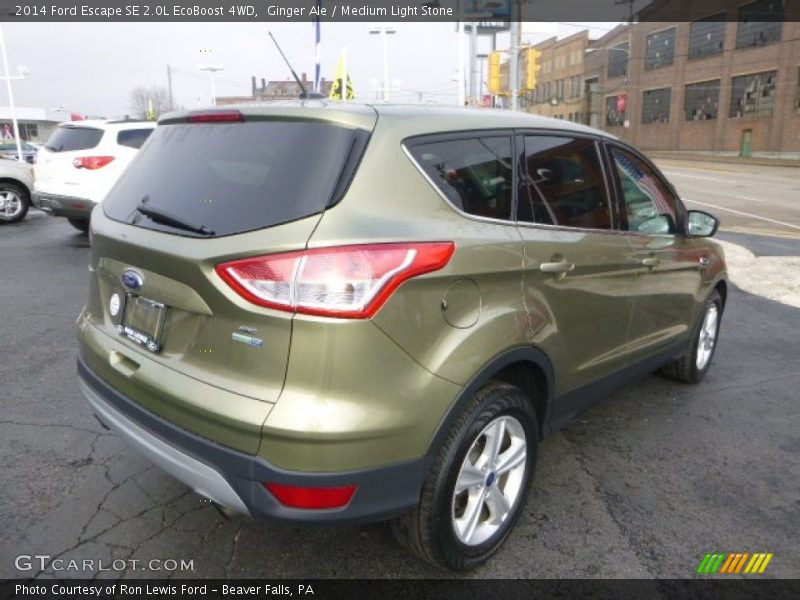 Ginger Ale / Medium Light Stone 2014 Ford Escape SE 2.0L EcoBoost 4WD