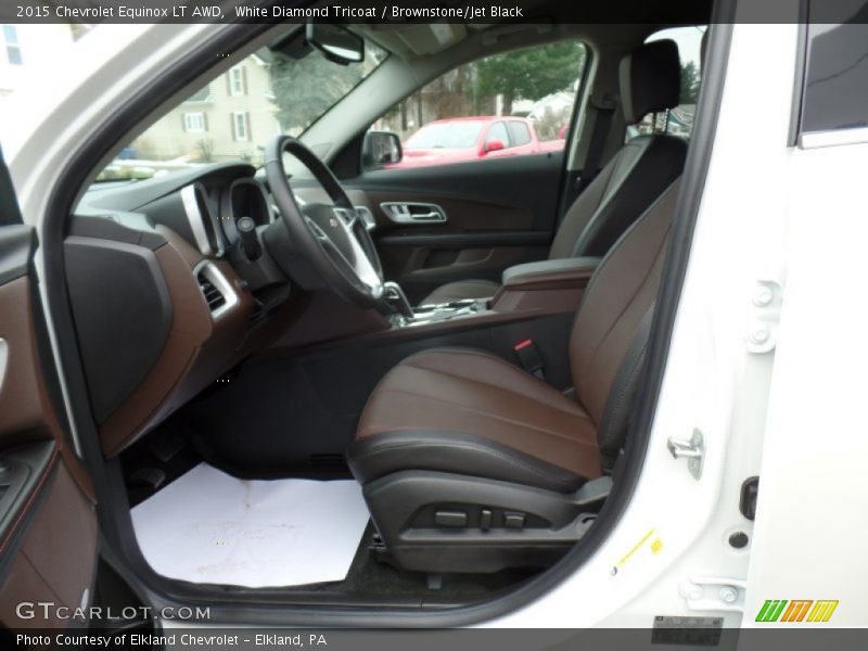 White Diamond Tricoat / Brownstone/Jet Black 2015 Chevrolet Equinox LT AWD