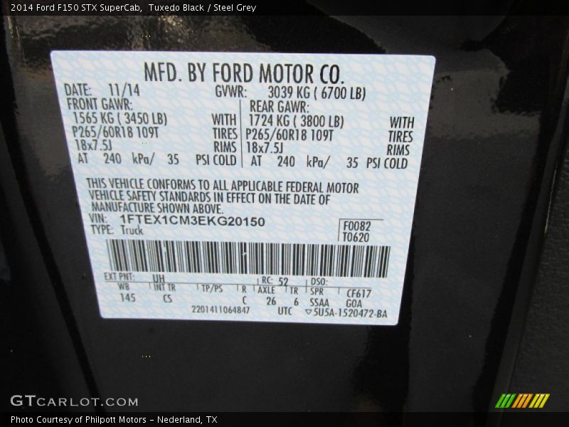 Tuxedo Black / Steel Grey 2014 Ford F150 STX SuperCab
