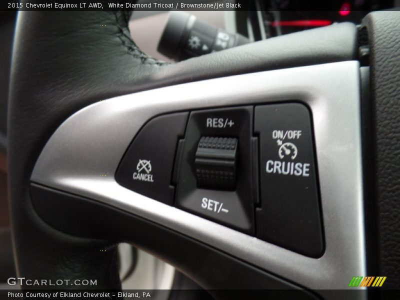 White Diamond Tricoat / Brownstone/Jet Black 2015 Chevrolet Equinox LT AWD