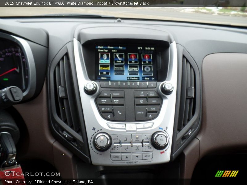 White Diamond Tricoat / Brownstone/Jet Black 2015 Chevrolet Equinox LT AWD