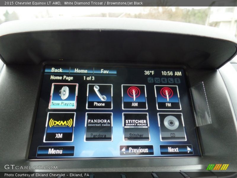 White Diamond Tricoat / Brownstone/Jet Black 2015 Chevrolet Equinox LT AWD