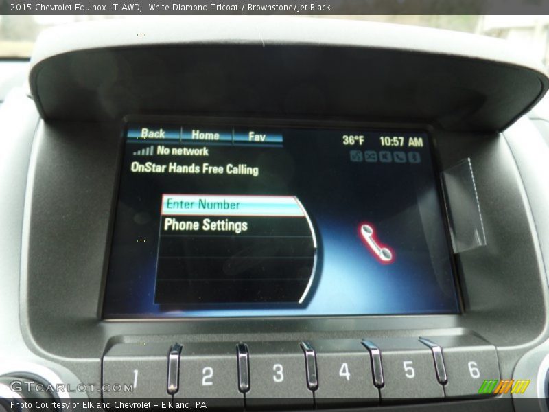 White Diamond Tricoat / Brownstone/Jet Black 2015 Chevrolet Equinox LT AWD