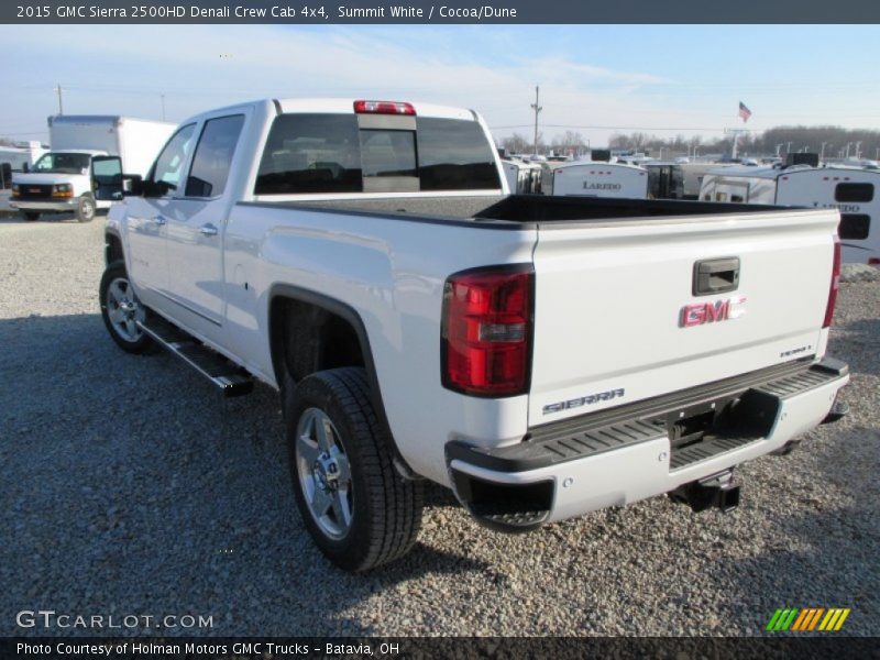 Summit White / Cocoa/Dune 2015 GMC Sierra 2500HD Denali Crew Cab 4x4
