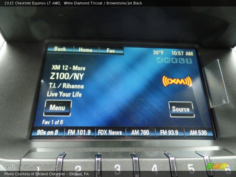 White Diamond Tricoat / Brownstone/Jet Black 2015 Chevrolet Equinox LT AWD