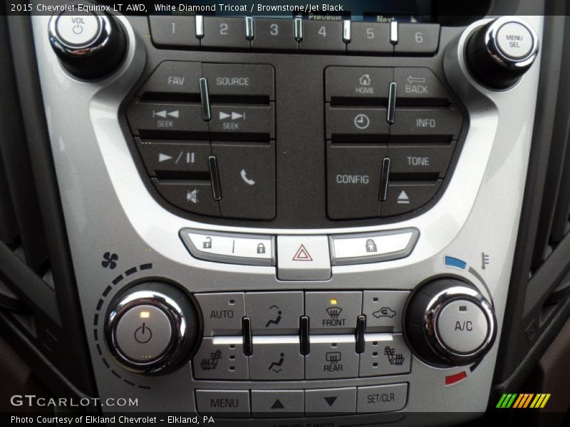 White Diamond Tricoat / Brownstone/Jet Black 2015 Chevrolet Equinox LT AWD