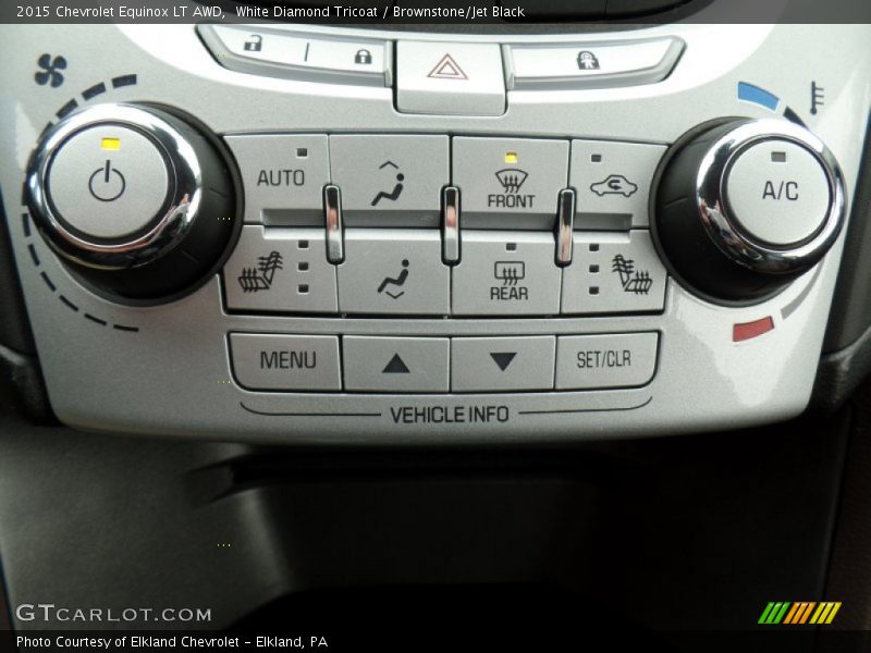 White Diamond Tricoat / Brownstone/Jet Black 2015 Chevrolet Equinox LT AWD