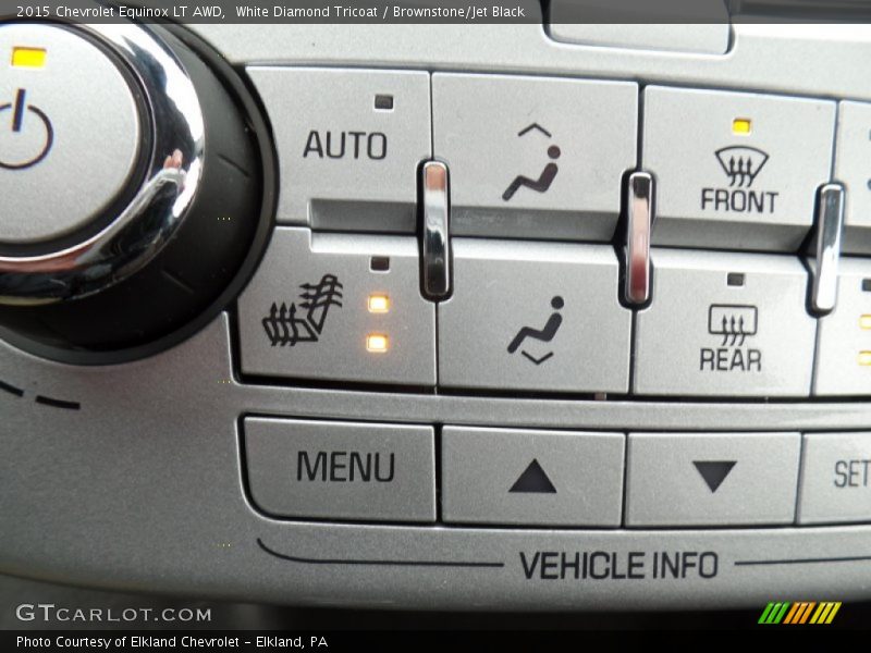 White Diamond Tricoat / Brownstone/Jet Black 2015 Chevrolet Equinox LT AWD